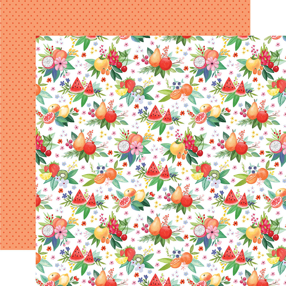 E5014250-58AD-4226-AD99-E041333B336E.jpg Carta Bella Fruit Stand FREASHLY PICKED BUNCHES 12"x12" Paper - Image 1