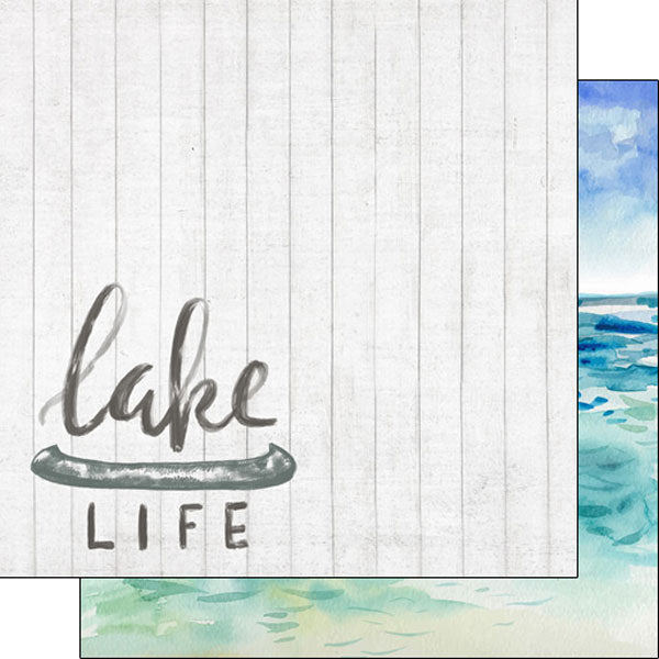 E5CCF6B0-DA5E-490D-8CF0-CE8F937B6509.jpg NPWC Comp. 8 LAKE LIFE & LAKE Watercolor Double Sided 12X12 Paper Scrapbook Customs - Image 1