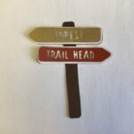 DieCut HIKING SIGN POST Forest Lake Mountain Waterfall Canyon Die Cuts - Image 19