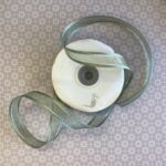 May Arts 5/8" Satin With Silver Edge Ribbon 1 yard - Image 3