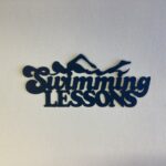 SWIMMING LESSONS Title Laser Scrapbook Die Cut - Image 2