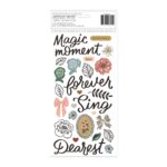 American Crafts Thickers FOREVER FIELDS Puffy Phrase Stickers 68pc - Image 2