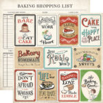 Carta Bella Roll With It BAKING JOURNALING CARDS 12"x12" Paper