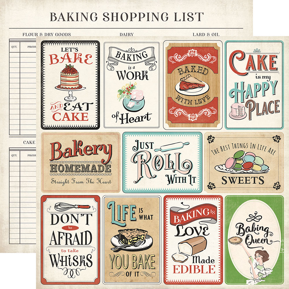 E74B90D6-FAC2-4B4A-AA82-BC9A306B628C.jpg Carta Bella Roll With It BAKING JOURNALING CARDS 12"x12" Paper - Image 1