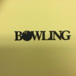 BOWLING Black Title Sports Scrapbook Die Cuts