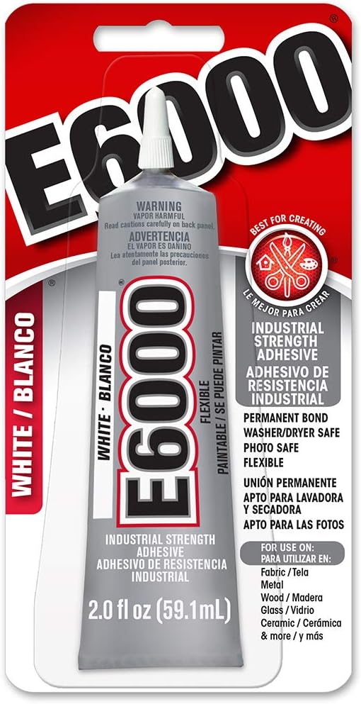 E7EE39D0-3F49-4A43-965F-8D7B3AA80B51.jpg Eclectic E6000 WHITE Industrial Strength Adhesive 2oz - Image 1