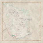 Scrapbook Customs NATIONAL PARK MAP AND WORDS 12"X12" Scrapbook Paper - Image 36