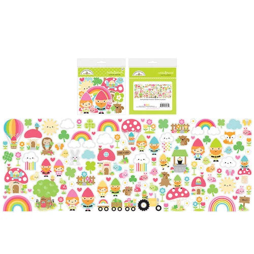 E830F1B9-45F6-4937-9AC7-DBEFFAAA8EA1.jpg Doodlebug OVER THE RAINBOW Odds & Ends Diecuts 128pc - Image 1