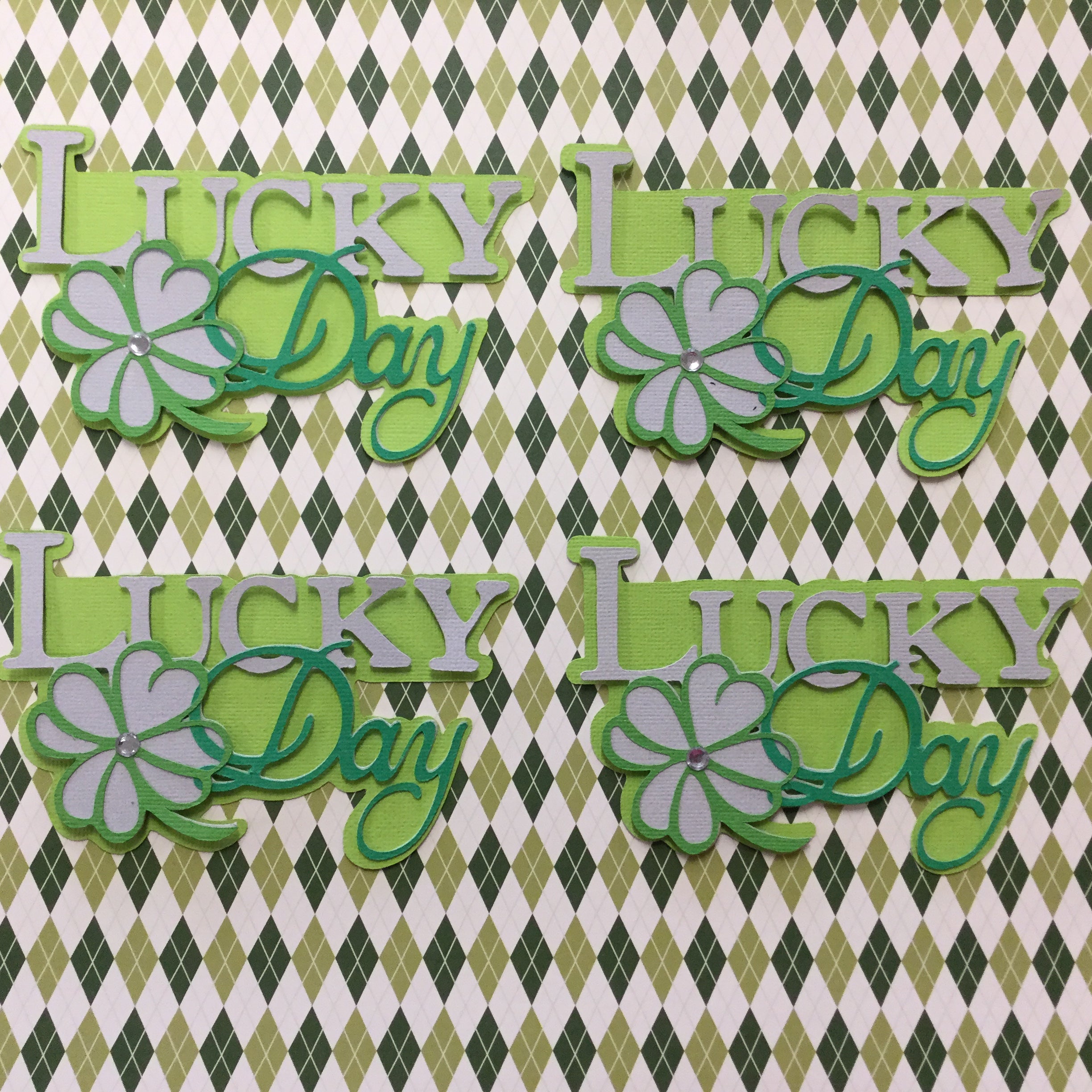 E87CDD7C-9C6C-409B-BB72-41C0F610440C.jpg LUCKY DAY Scrapbook Die Cut Embellishments - Image 1