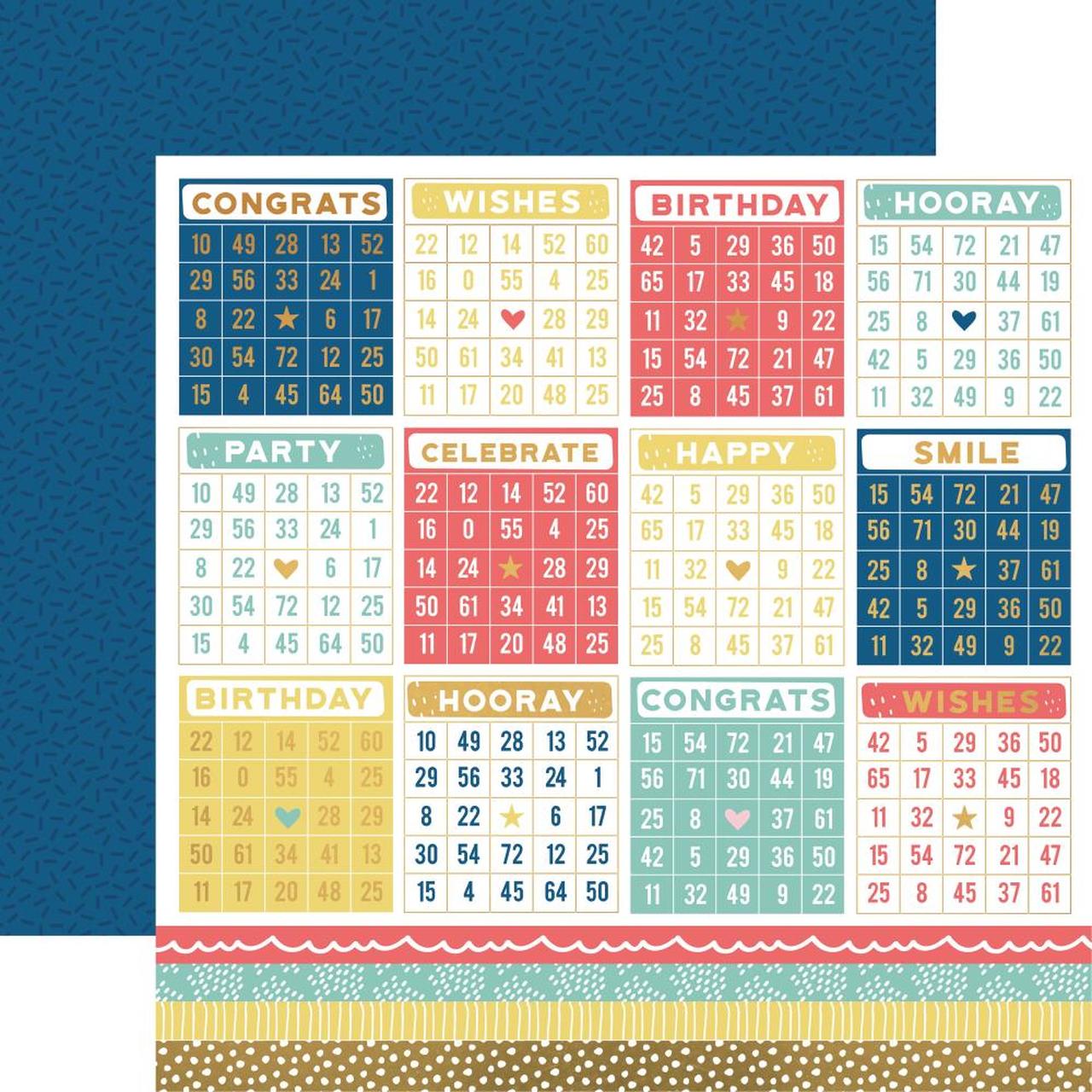 E8B4AEA4-92A3-4A61-ACAD-EF2FD0D85C81.jpg Kaisercraft Oh Happy Day Collection 100’s & 1,000’s 12"X12" Scrapbook Paper - Image 1