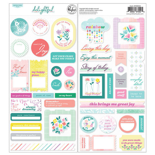 E9047809-F45B-40F4-AAAD-40CF02105F8E.jpg Pinkfresh Studio Delightful CARDSTOCK STICKERS 46pc - Image 1