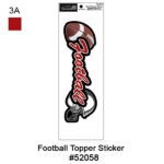 FOOTBALL Sport Topper Sticker Red