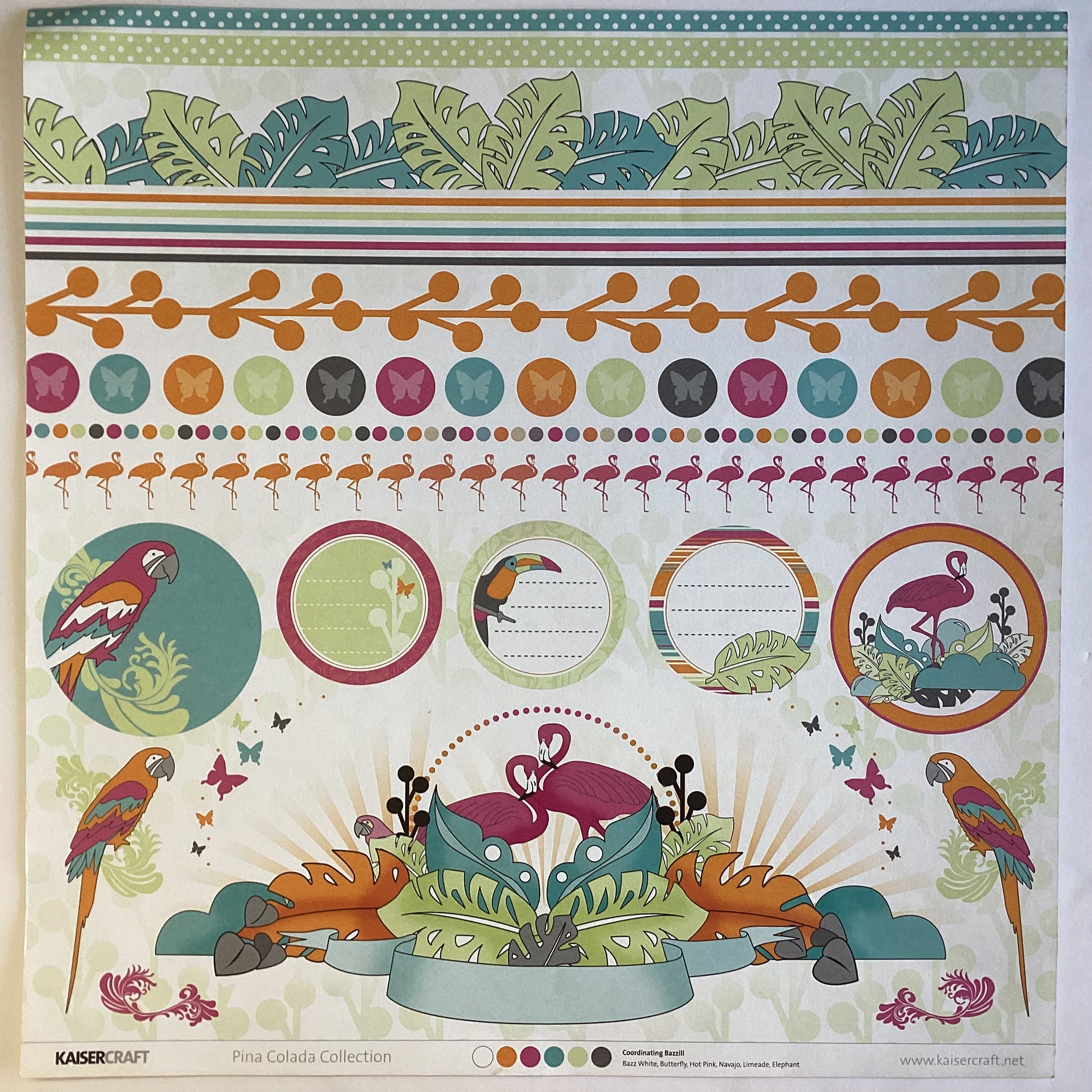 E996CECB-5C12-43ED-875C-F0F14EAD3BCB.jpg Kaisercraft Pina Colada PALM BEACH 12"X12" Paper - Image 1