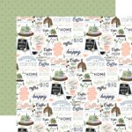 Echo Park COFFEE AND FRIENDS 12”x12” Scrapbook Paper - Image 5