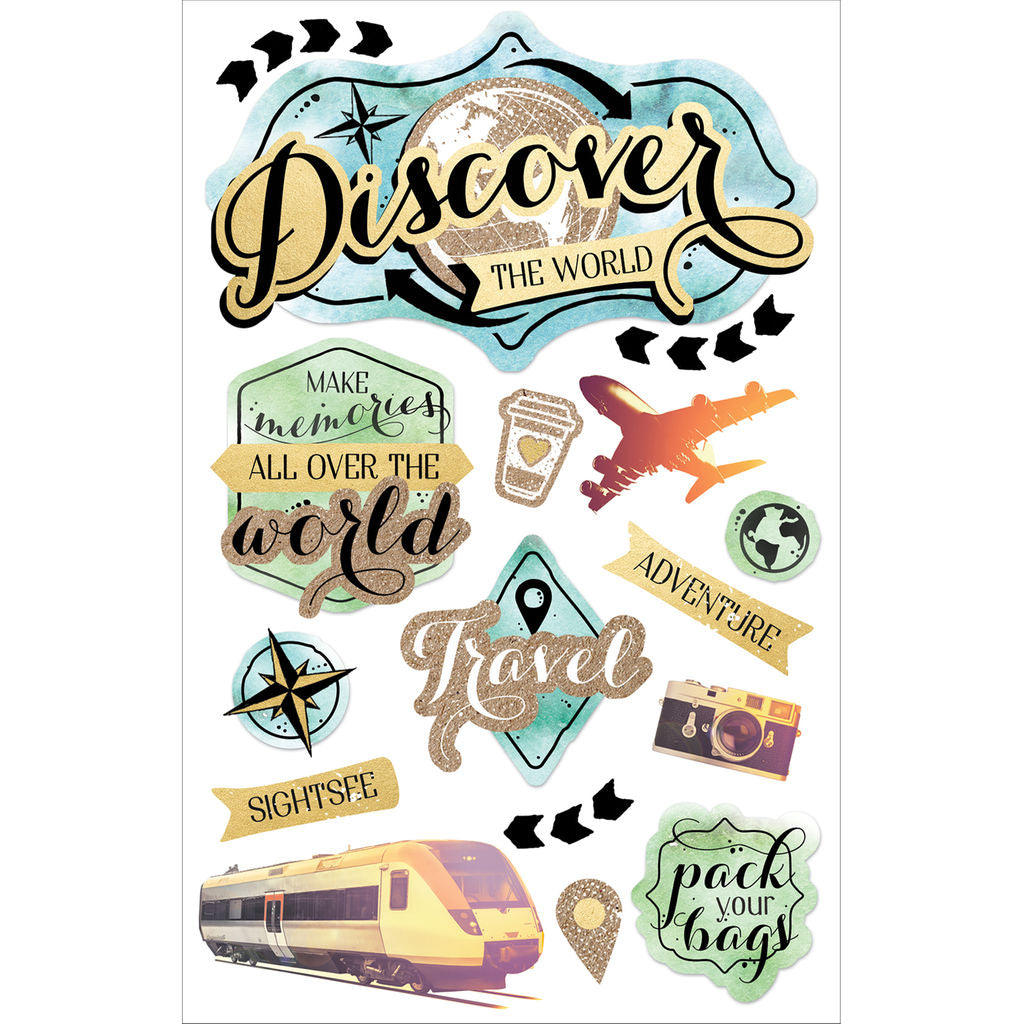 EA2F8403-1FE8-448F-A229-9E6F37F6DF64.jpeg Paper House 3D DISCOVER the WORLD Stickers 14pc - Image 1
