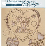 Stamperia Decorative Chips YOU AND ME Save The Date 10pc
