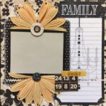 Premade Page FAMILY CHANDELIER (1) 12”x12" Scrapbook Layout