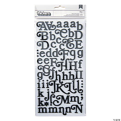 EB4C00CD-4FAC-4EF2-848A-4C8345C8D00C.jpg Thickers Soho Garden BOHO Black Glitter Letters Stickers - Image 1