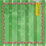 Scrapbook Customs FLAG FOOTBALL WATERCOLOR 12”X12” Scrapbook Paper - Image 3