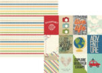 Simple Stories Travel Notes 3x4 ELEMENTS 12x12 Scrapbook Paper