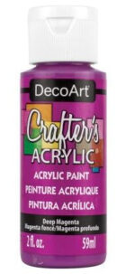 DecoArt Crafter's Acrylic DEEP MAGENTA Acrylic Gloss Paint 2oz