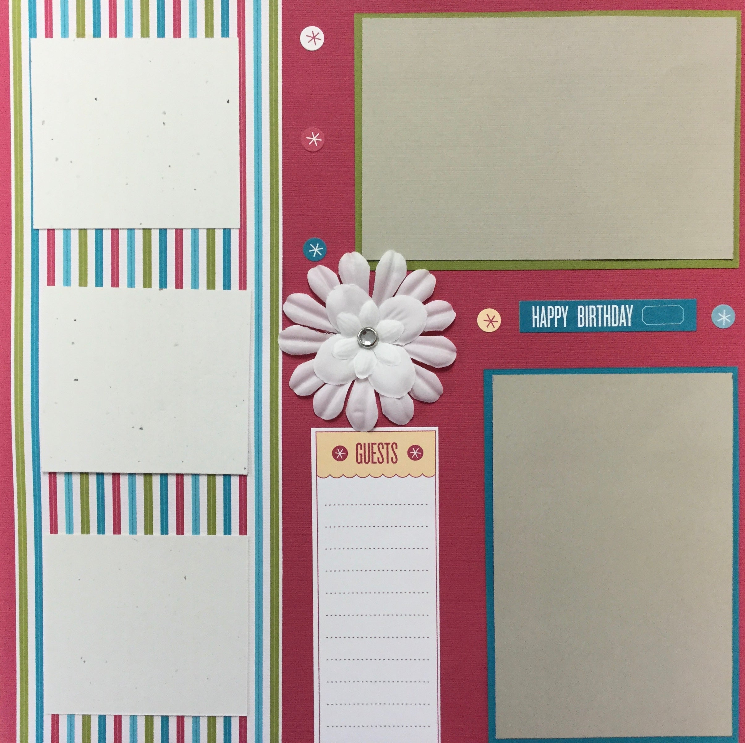 ED719377-F596-4DAD-AB3D-344EB71C9E34.jpg Premade Pages HAPPY BIRTHDAY 12"X12" (2) Scrapbook Pages - Image 1