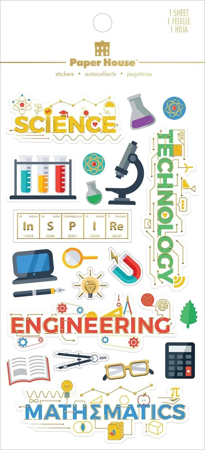 EDC3BE5A-55B7-4B67-B61D-E2B3BED082E4.jpg Paper House STEM SCHOOL 3D Stickers 22pc - Image 1