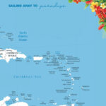 Scrapbook Customs CARIBBEAN MAP FLORAL 12X12 Scrapbook Paper - Image 3