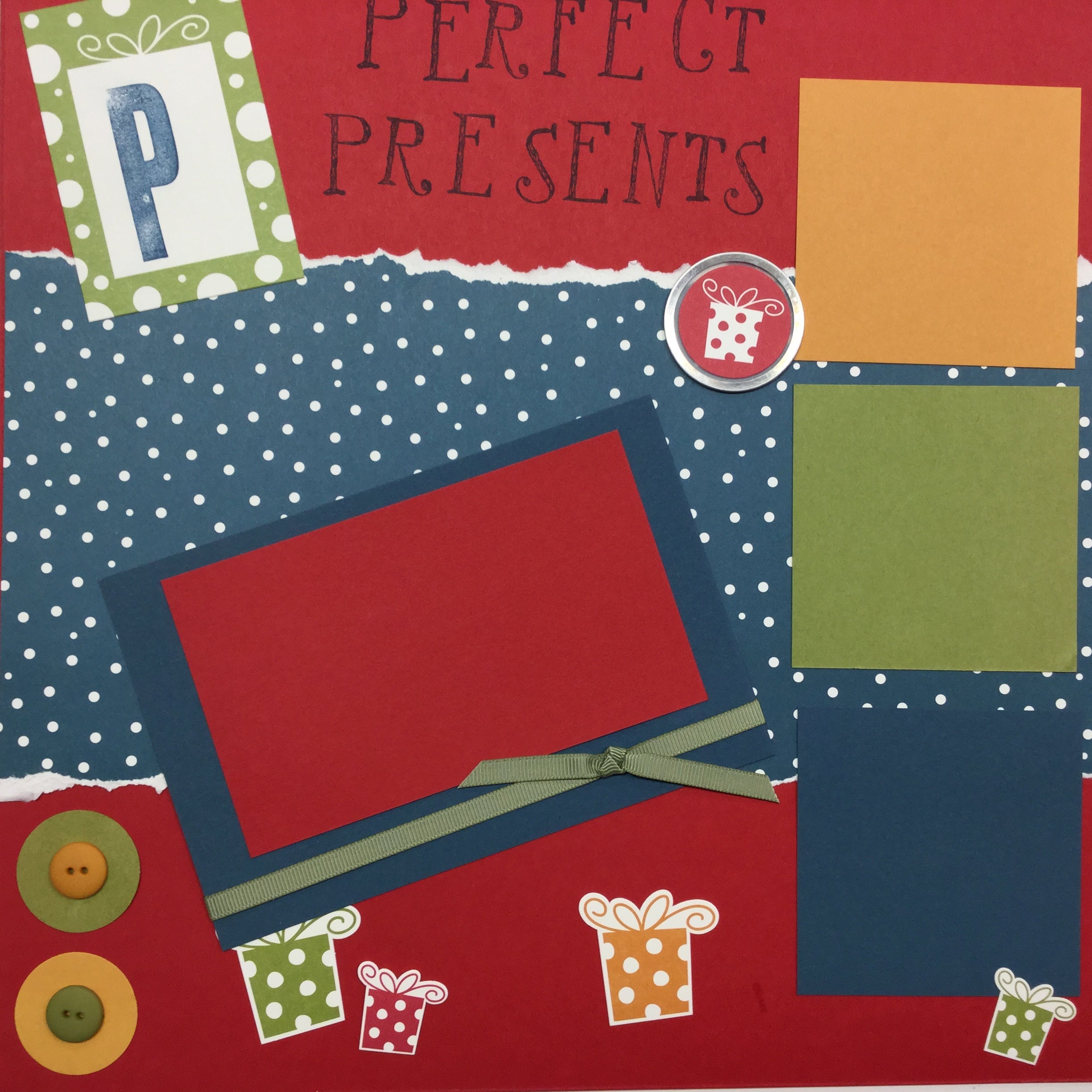 EE29E247-8D58-4906-A35A-84A3A7918E17.jpg Premade Page PERFECT PRESENTS (2) 12X12 Scrapbook @Scrapbooksrus - Image 1