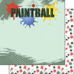 Scrapbook Customs PAINTBALL Double Sided Pride 4pc 12X12 Papers - Image 2