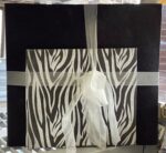 Scrapbooksrus BLACK ZEBRA GLITTER 2 ALBUM SET 12”X12” & 8”X8” Postbound Scrapbooks