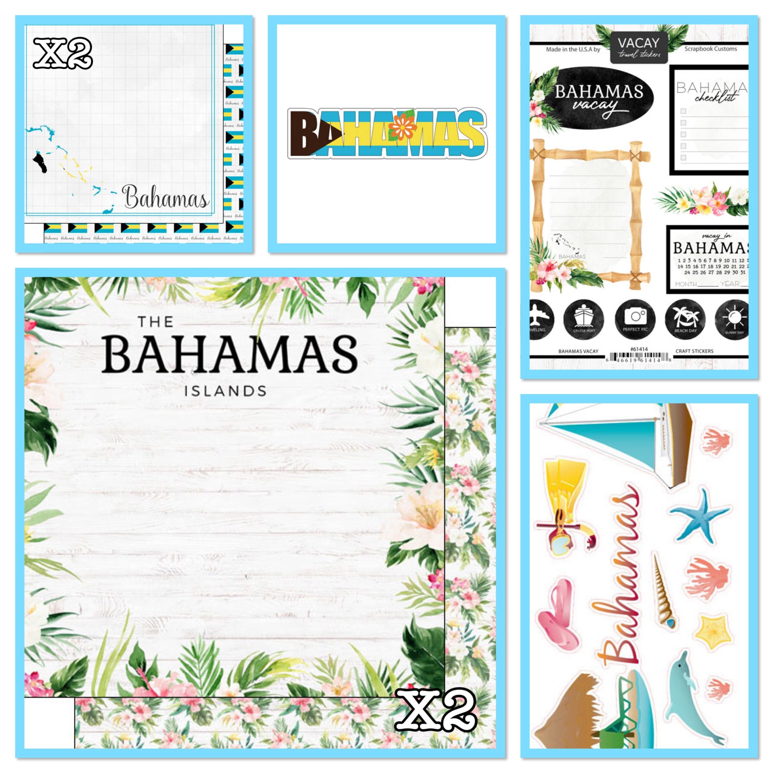 EF119B44-5375-4ACA-9A9D-84718151E1E0.jpg Scrapbooksrus BAHAMAS VACAY 12”X12” Scrapbook Kit - Image 1