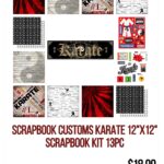 Scrapbook Customs KARATE 12"X12" Scrapbook Kit 13pc