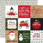 Echo Park Jingle All The Way 4x4 JOURNALING CARDS 12”x12” Scrapbook Paper