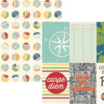 Simple Stories Travel Notes 4x6 VERTICAL ELEMENTS 12x12 Scrapbook Paper