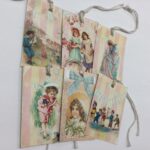 Tags & Ephemera 6pc PINK SUMMER VINTAGE TAGS - Image 2