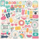 Echo Park Summer Dreams ELEMENT STICKERS 12”X12” Sheet