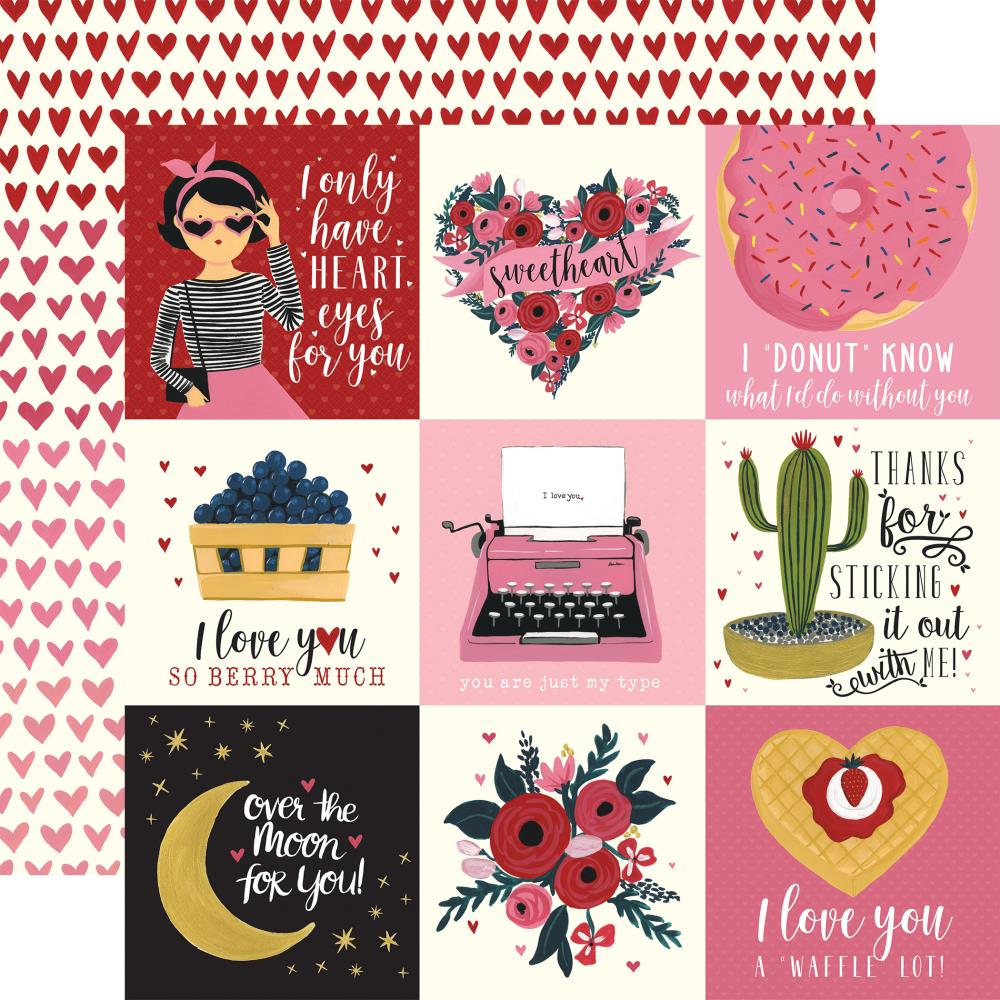 F10CB13E-DF10-4636-B972-F15598FF362B.jpeg Carta Bella Hello Sweetheart 4x4 JOURNALING CARDS 12"x12" Paper - Image 1