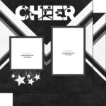 Scrapbook Customs CHEER QUICK PAGES 12"X12" Cheerleading Paper 2pc - Image 2