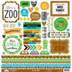 Doodlebug AT THE ZOO 12”X12” Paper Pack 12pc - Image 2