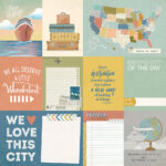 Photoplay Travelogue WANDERLUST 12X12 Scrapbook Paper - Image 2