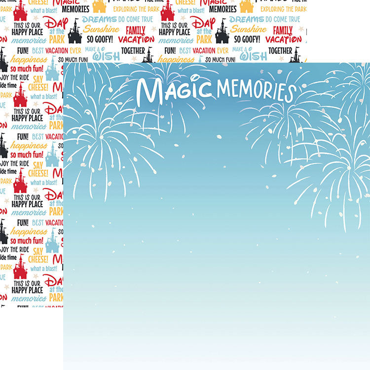 F30EF0EC-A54F-4881-9A57-964A177640E4.jpg Paper House MAGIC MEMORIES 12X12 Scrapbook Sheet - Image 1