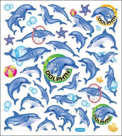 F3BABE39-858F-4F89-825A-3FF960DC0DC4.jpg Sticker King DOLPHINS Stickers 35pc. - Image 1