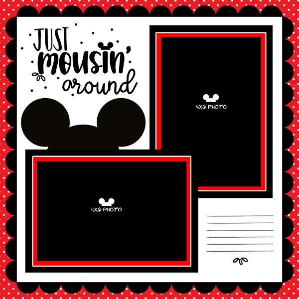 F3C21B84-CB14-4057-A44F-1884F6A04C59.jpg MOUSIN’ AROUND LAYOUT LEFT DS 12"X12" Scrapbook Paper - Image 1
