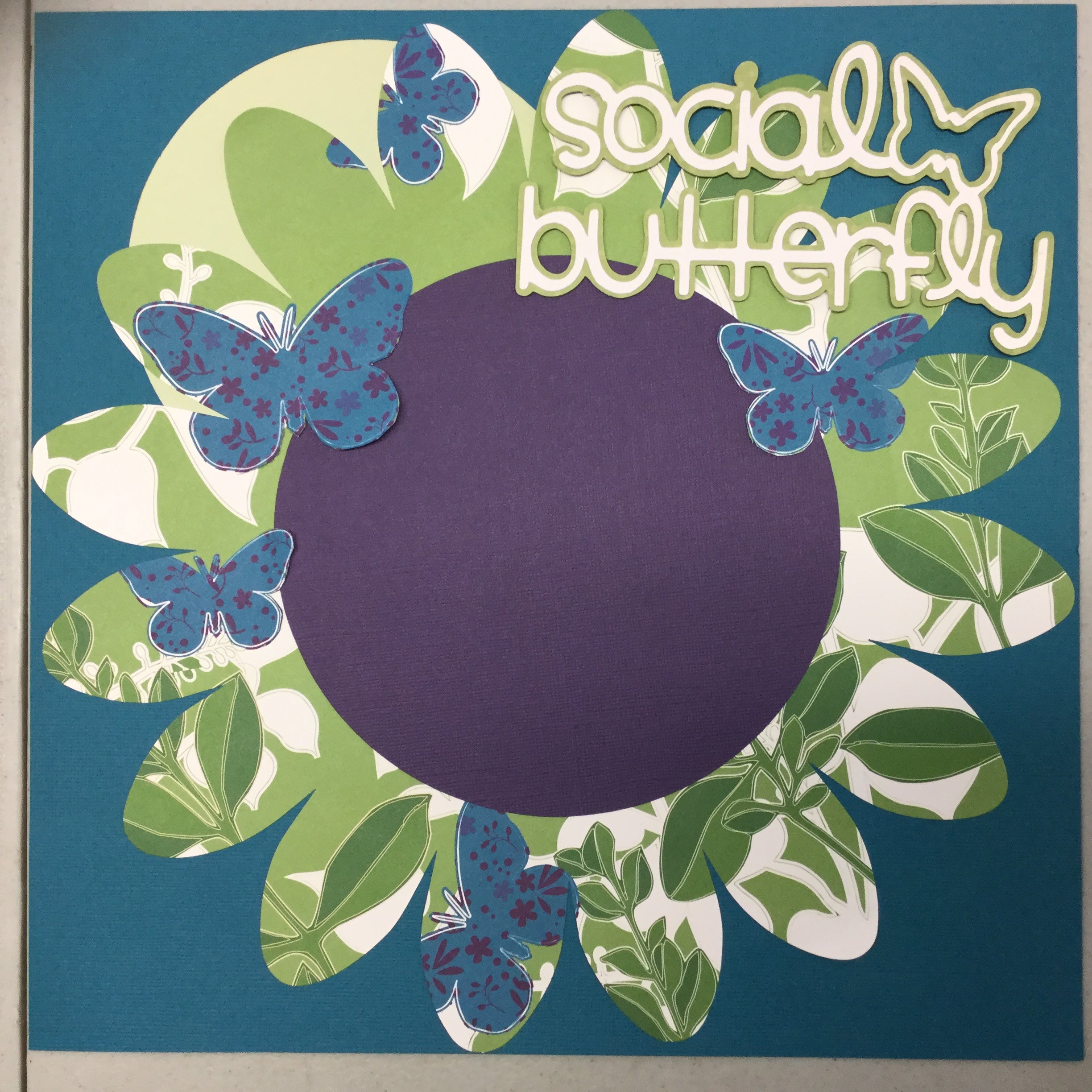 F40D6218-8831-45AE-9047-F494AEE8C4E4.jpeg Premade Page SOCIAL BUTTERFLY YELLOW (1) 12X12 Scrapbooking @Scrapbooksrus - Image 1
