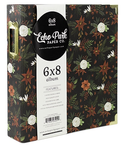 F427A06D-DCB9-4D6A-906A-75376C0159A4.jpg Echo Park CHRISTMAS DAY FLORAL 6"X8" ALBUM D-Ring Binder - Image 1