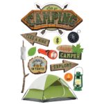 Paper House 3D LET’S GO CAMPING Stickers 13pc