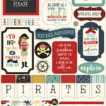 Echo Park PIRATE TALES Chipboard Phrases 27pc