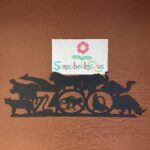 Laser Cuts ZOO ANIMALS Park Black Diecut