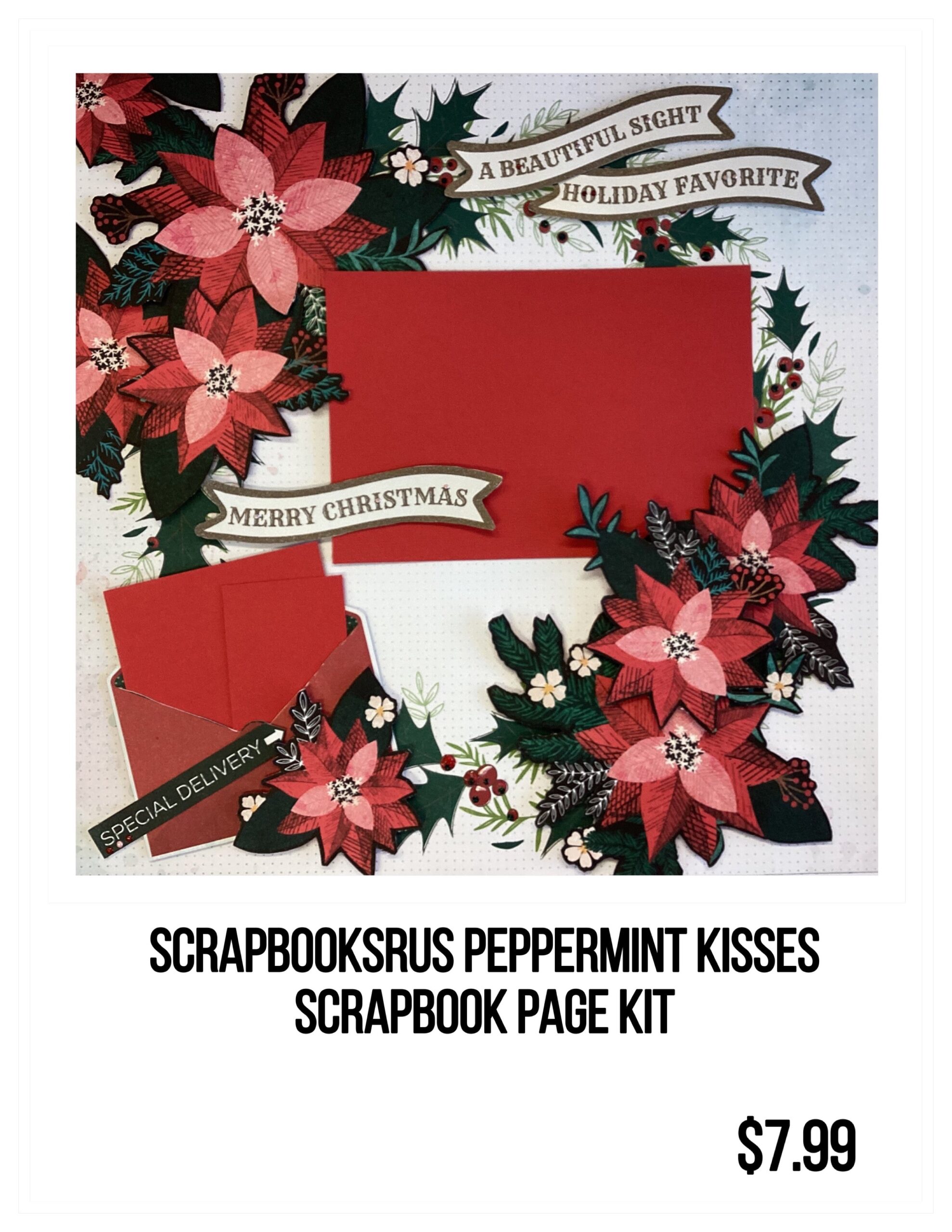 F5073C1D-BD6C-4A16-9E27-8903B15B0434.jpg Scrapbooksrus PEPPERMINT KISSES Scrapbook Page Kit - Image 1